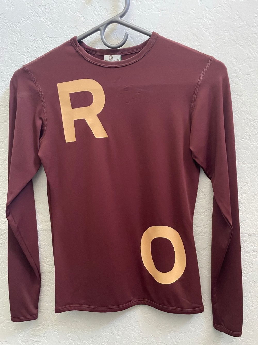 Roxy Vintage Y2K brown long sleeve rash guard women's small surf swim top